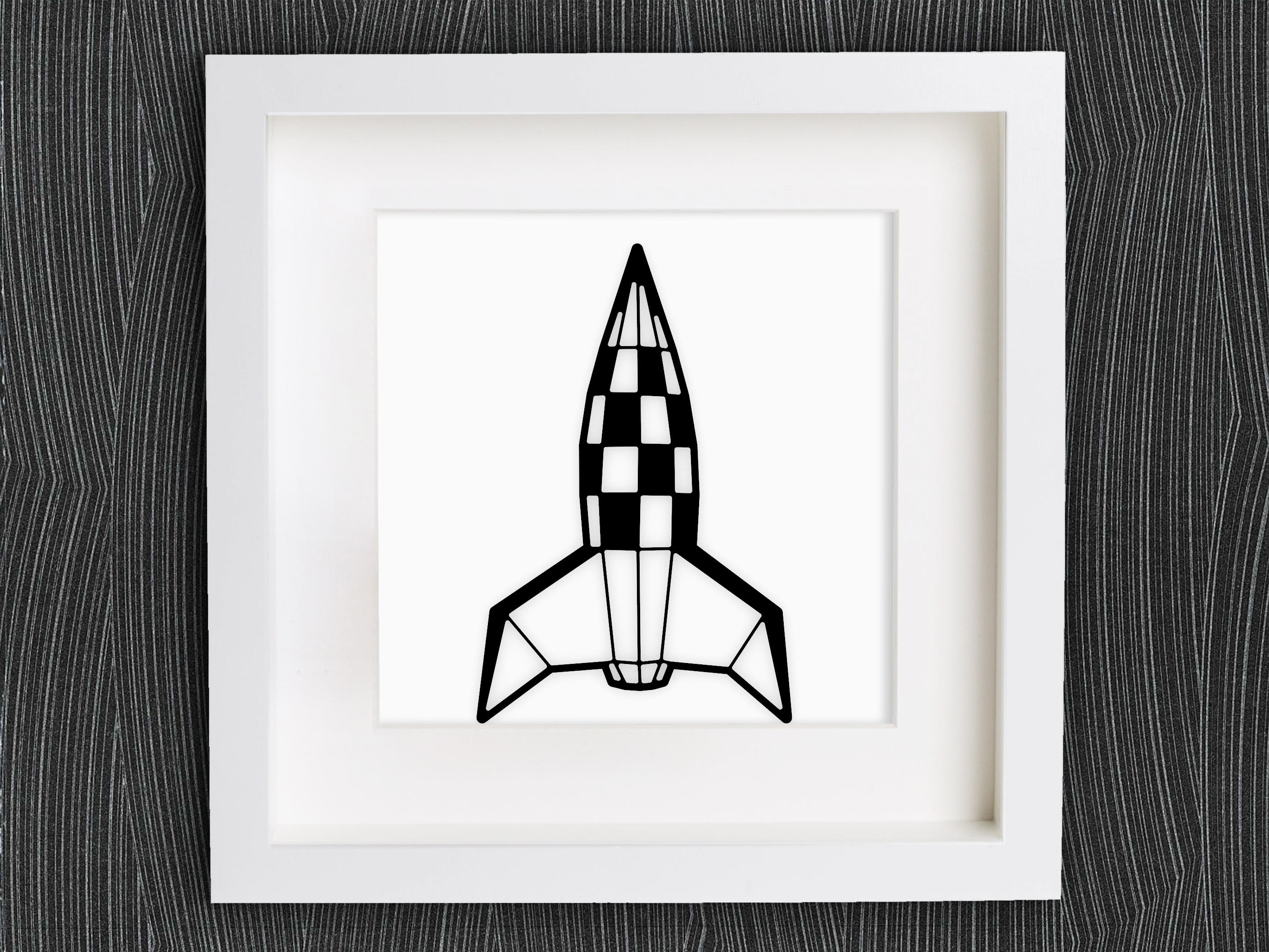 Customizable Origami Retro Rocket