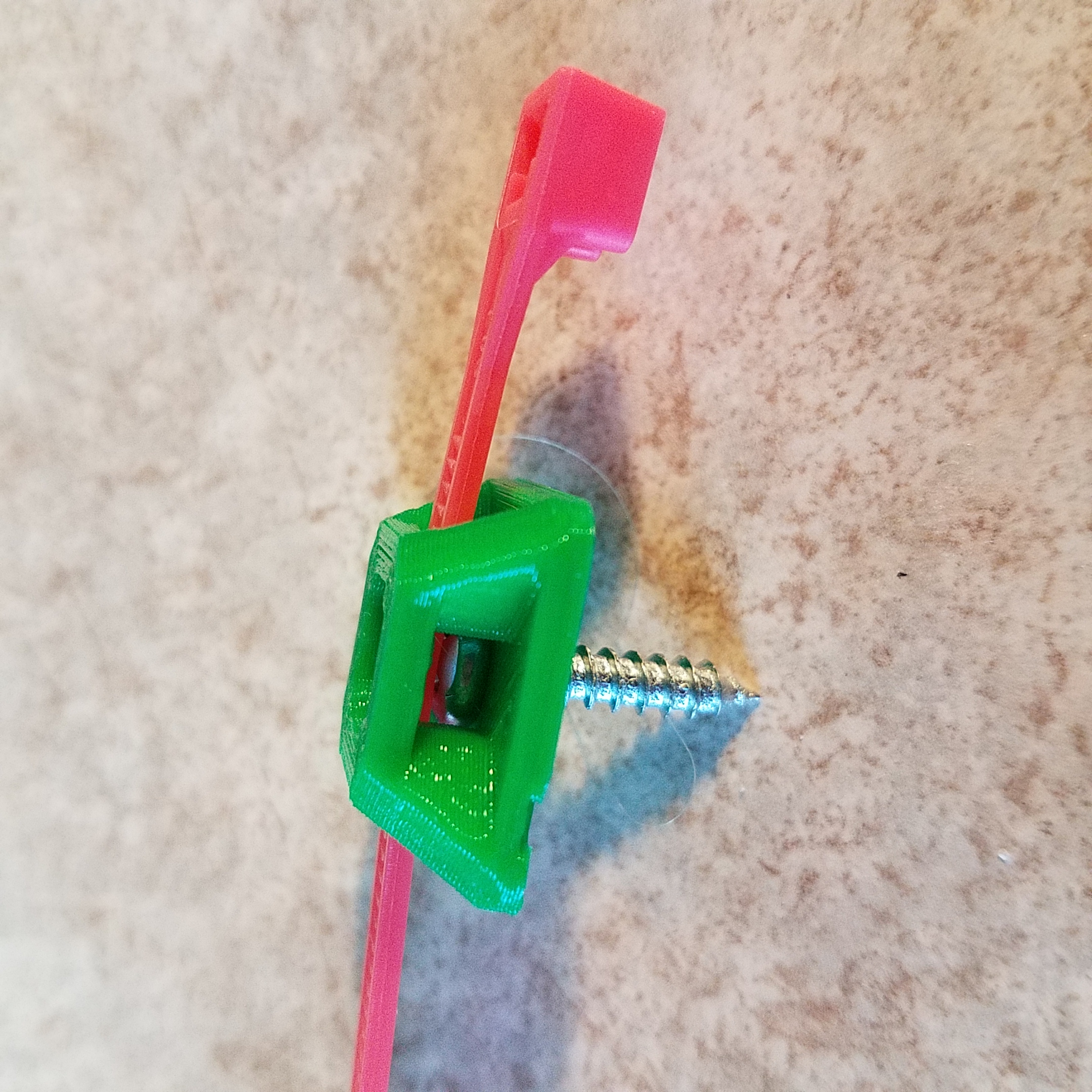 3/4" cable zip tie anchor with #6 screw hole