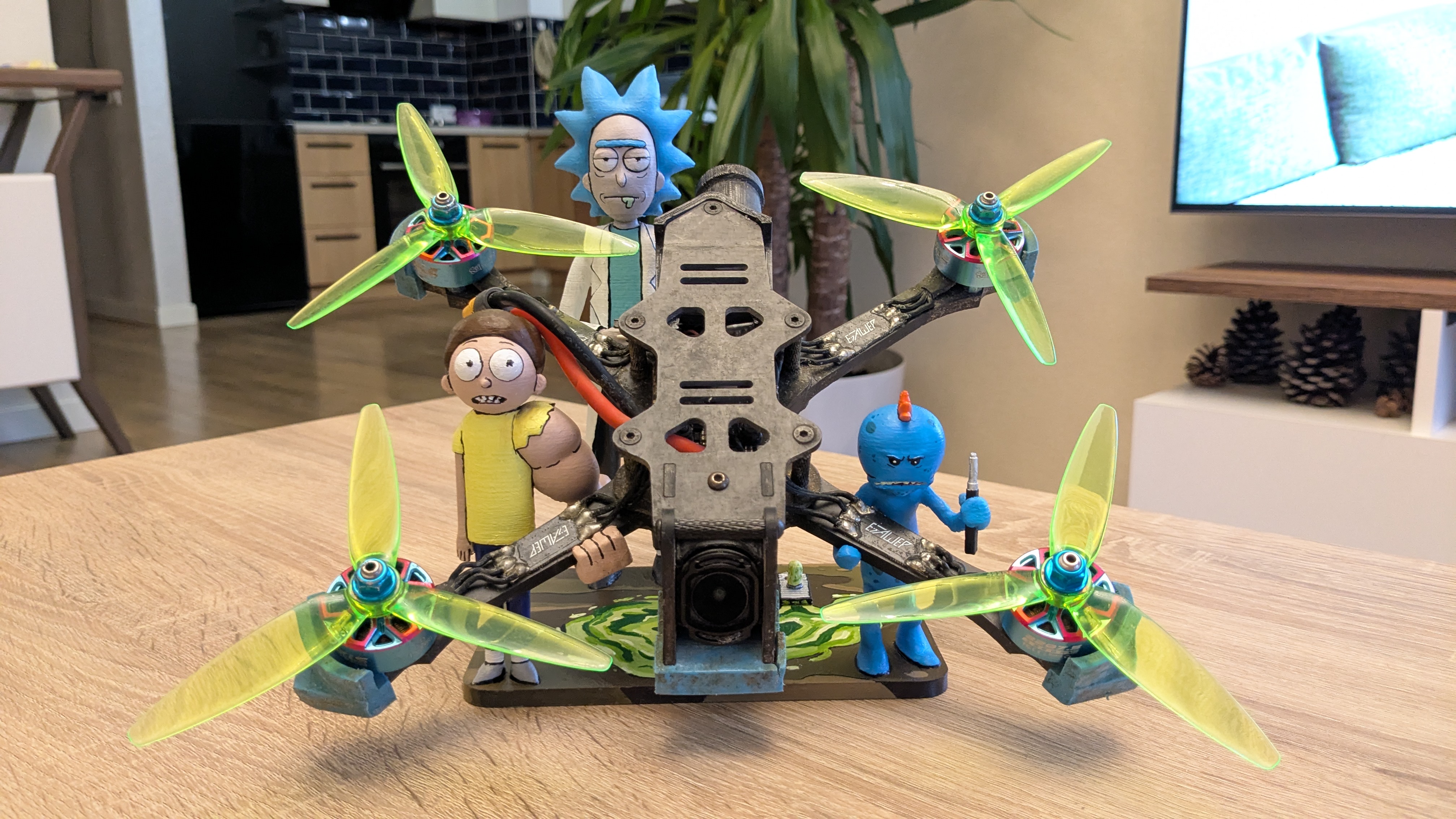 Rick & Morty FPV drone launchpad for eBasher frame