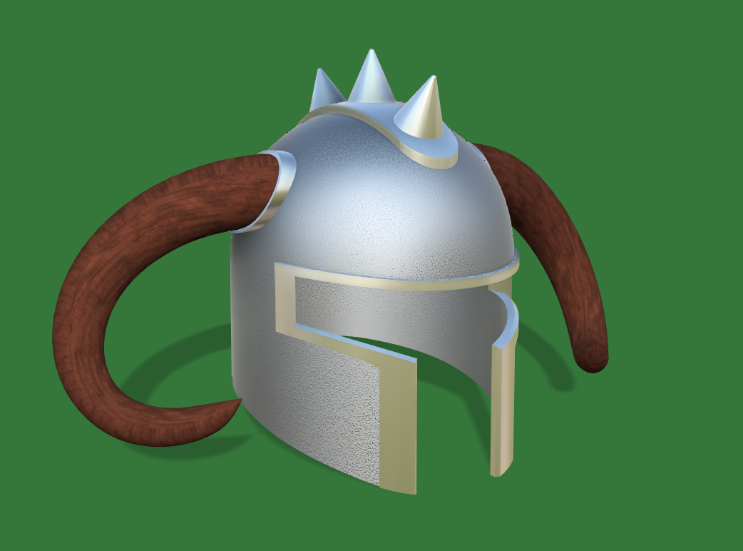 Fantasy Helmet With Horns
