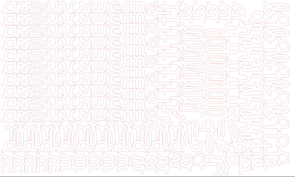 Movable Alphabet cursive montessori medium wide  for laser cutting
