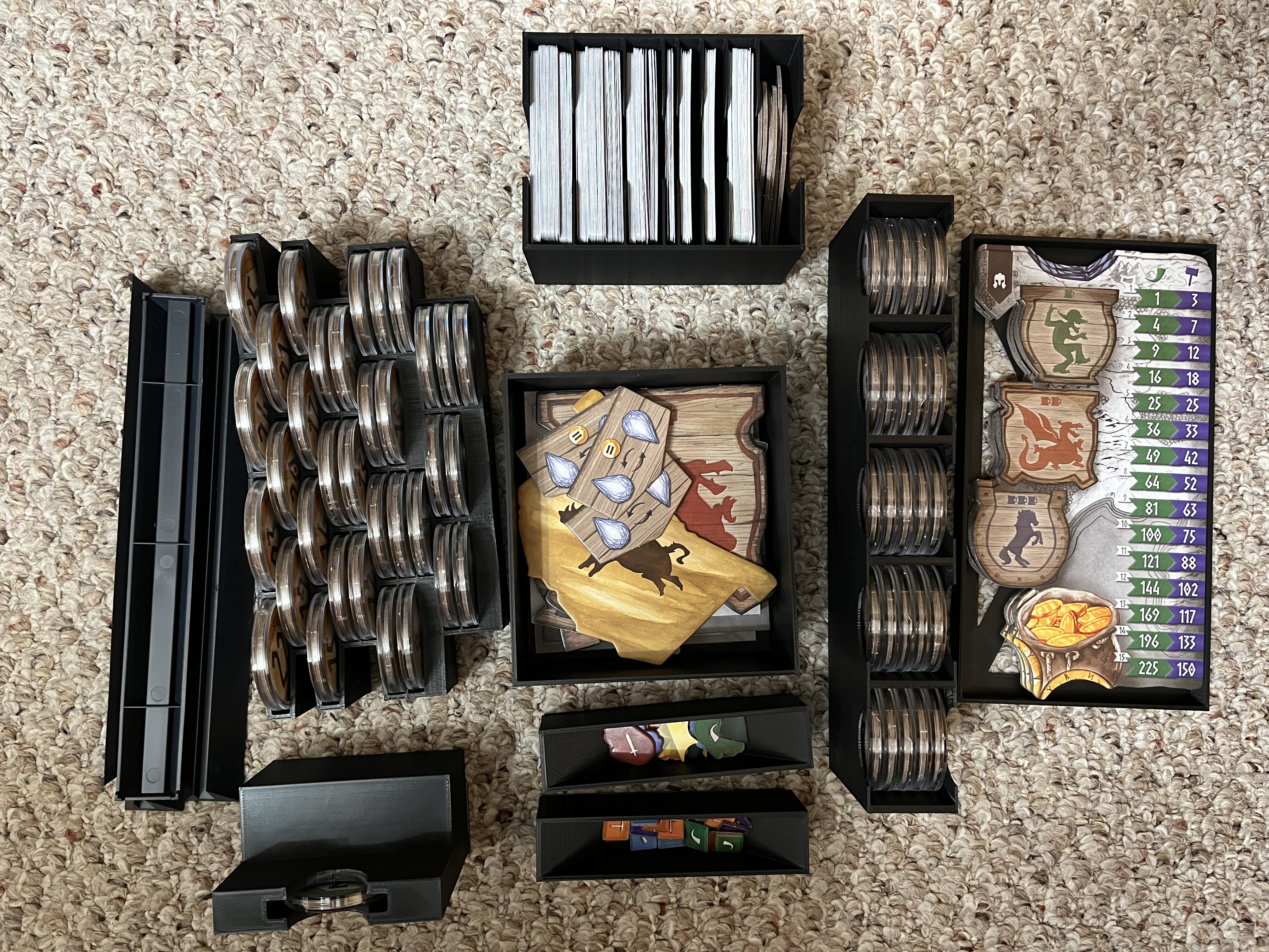 Organizer and coin display for Nidavellir + Thingvellir + Idavoll with 40mm coin capsules