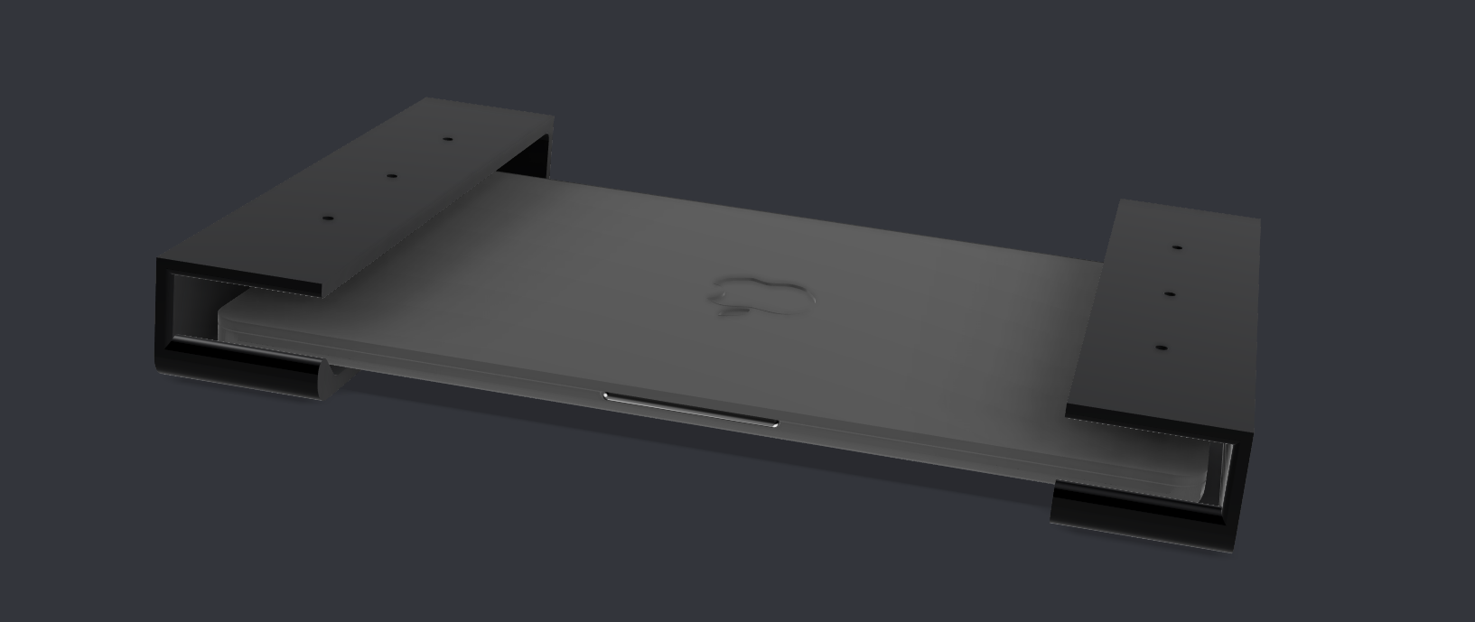 Under-Desk MacBook M1/M2+ Mount (with IO Cutout)