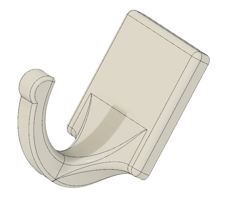 Kleider- Wand-Haken, Mit beidseitigem Klebeband befestigt.