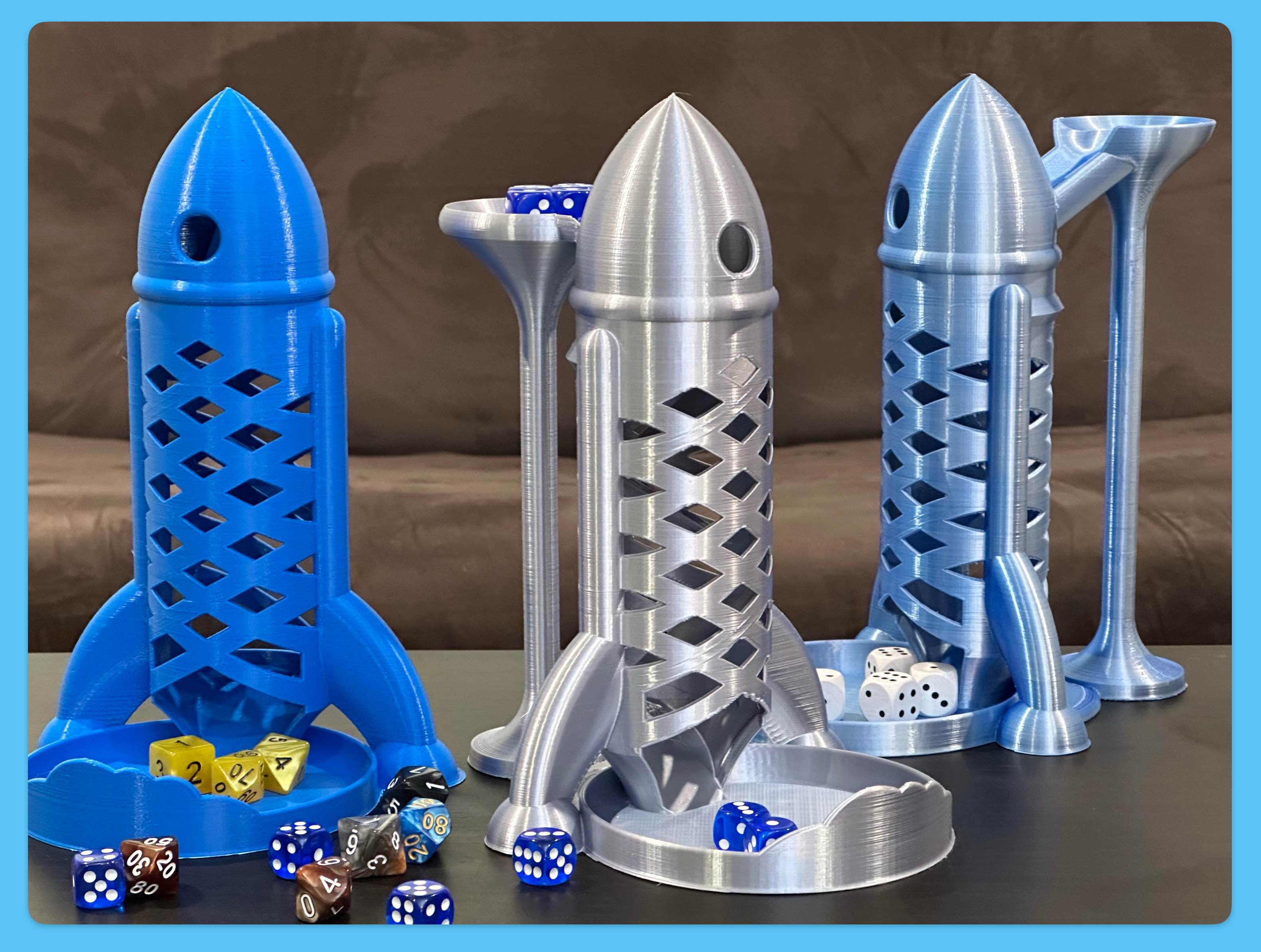 Spaceship / Rocket Dice Tower (with Improved Dice Loading)