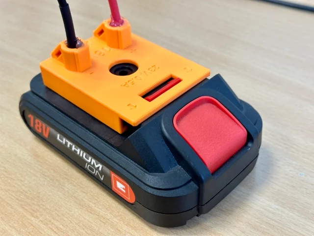 Cordless drill battery adapter