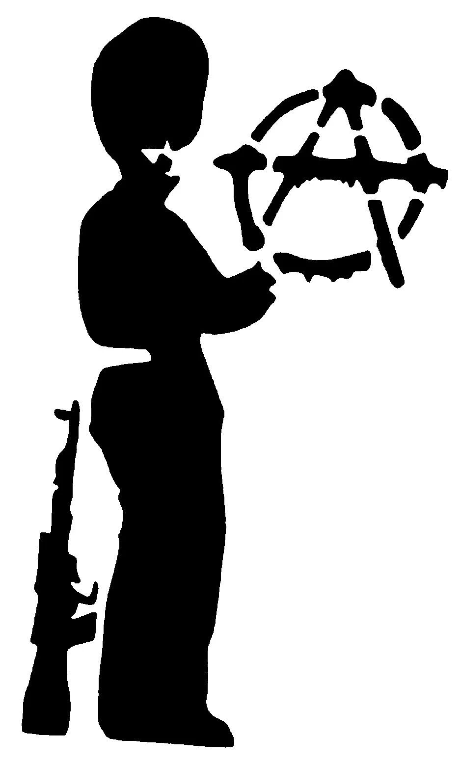 Banksy Red Guard Anarchy Stencil