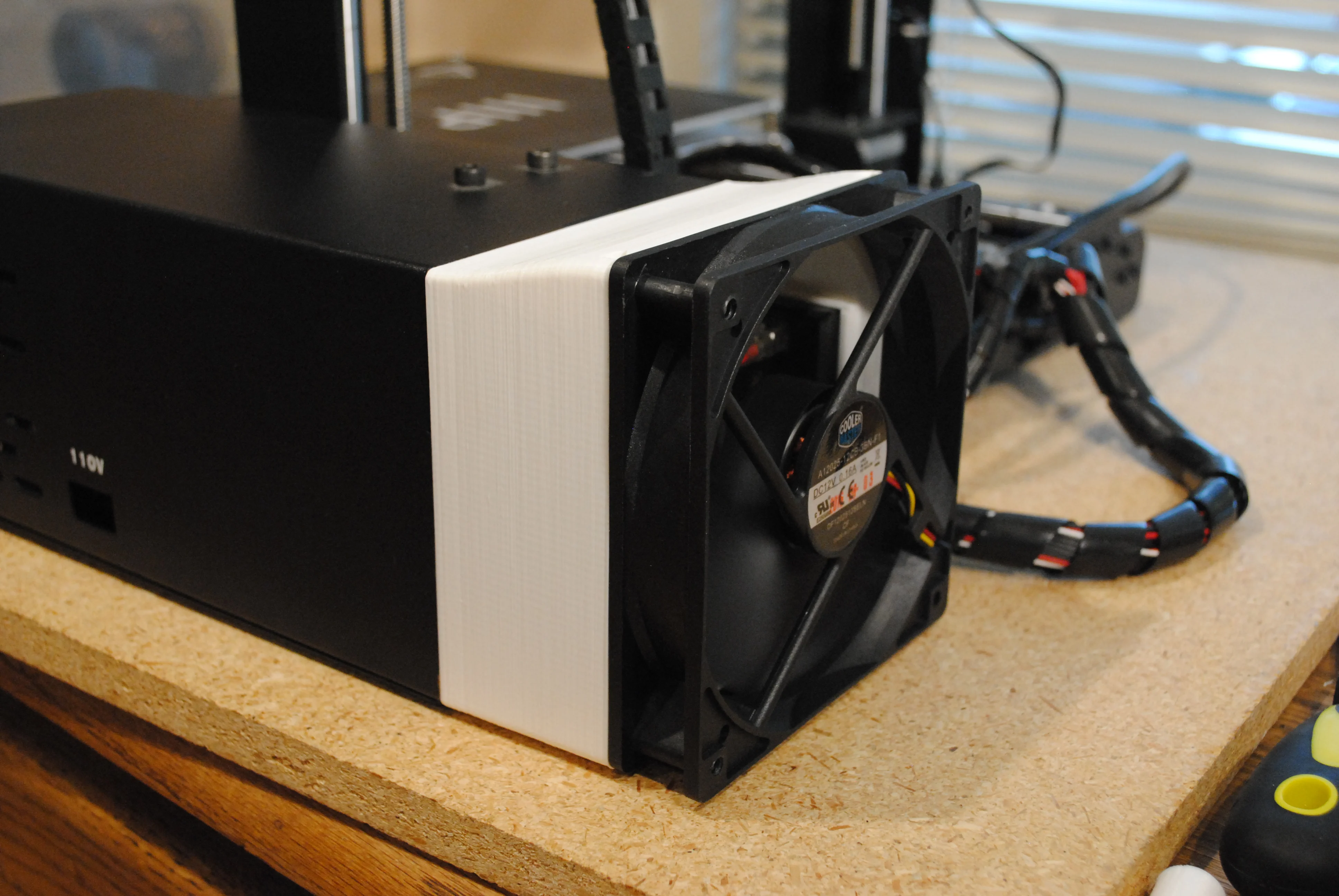 Wanhao i3 PSU Cover 120mm Fan Adapter
