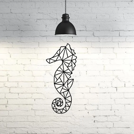 Seahorse Wall Sculpture 2D