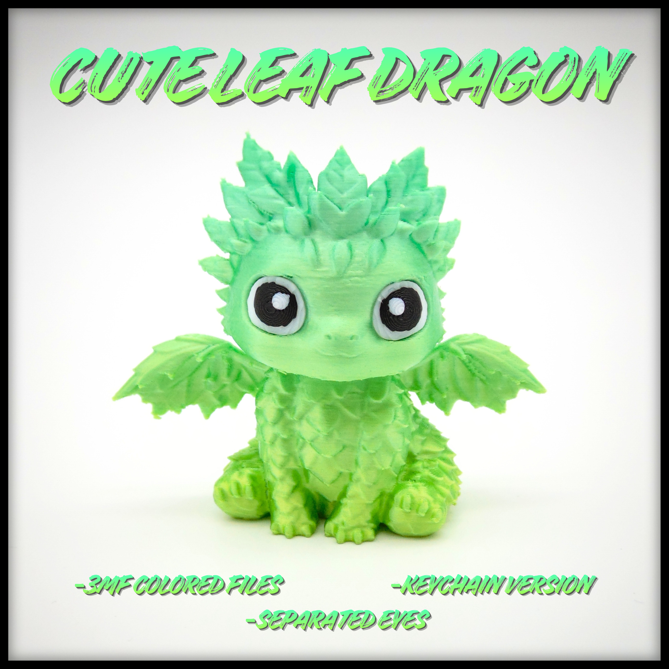 Cute Leaf Dragon + Keychain Version