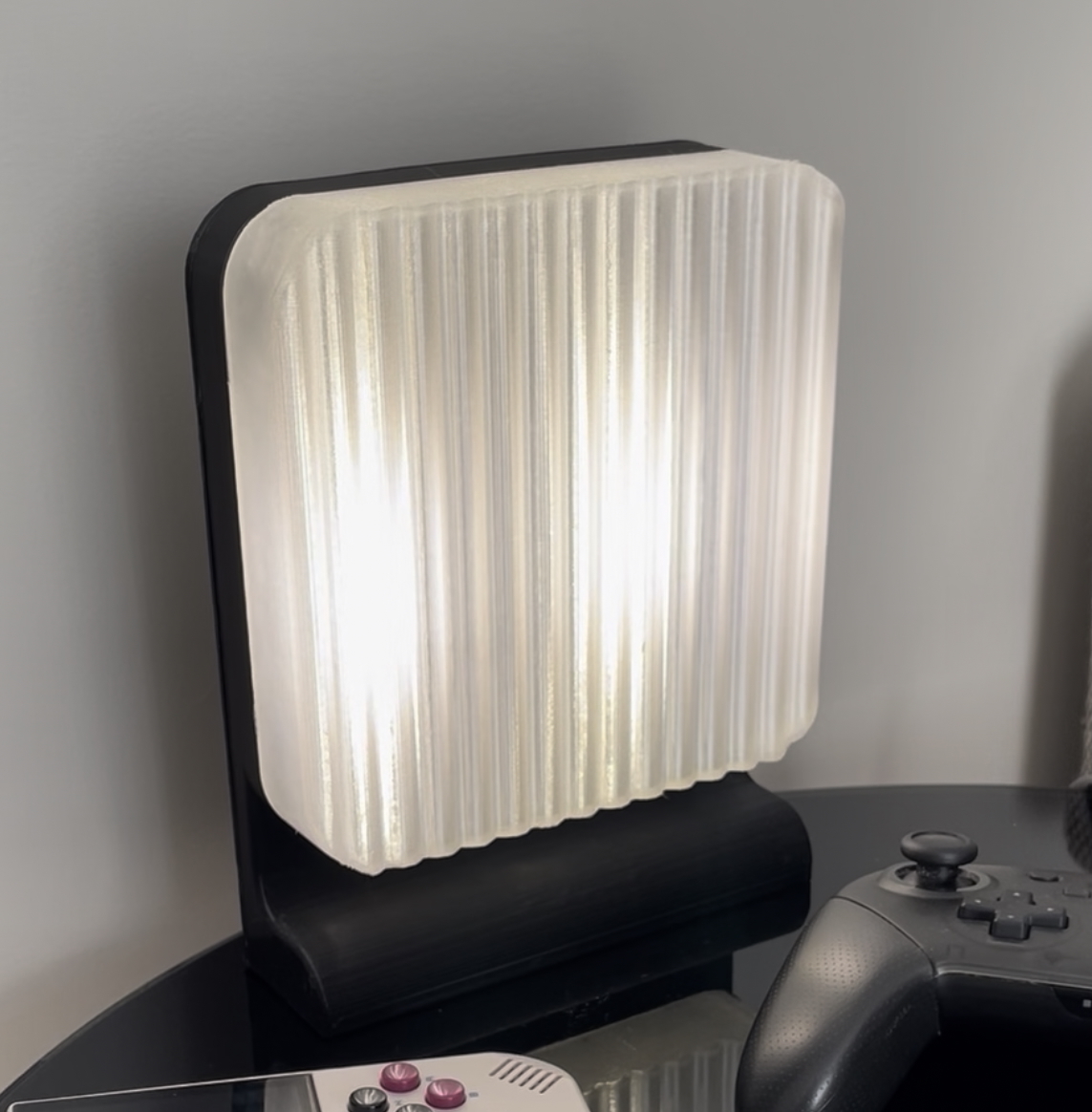 Glass Block Table Lamp