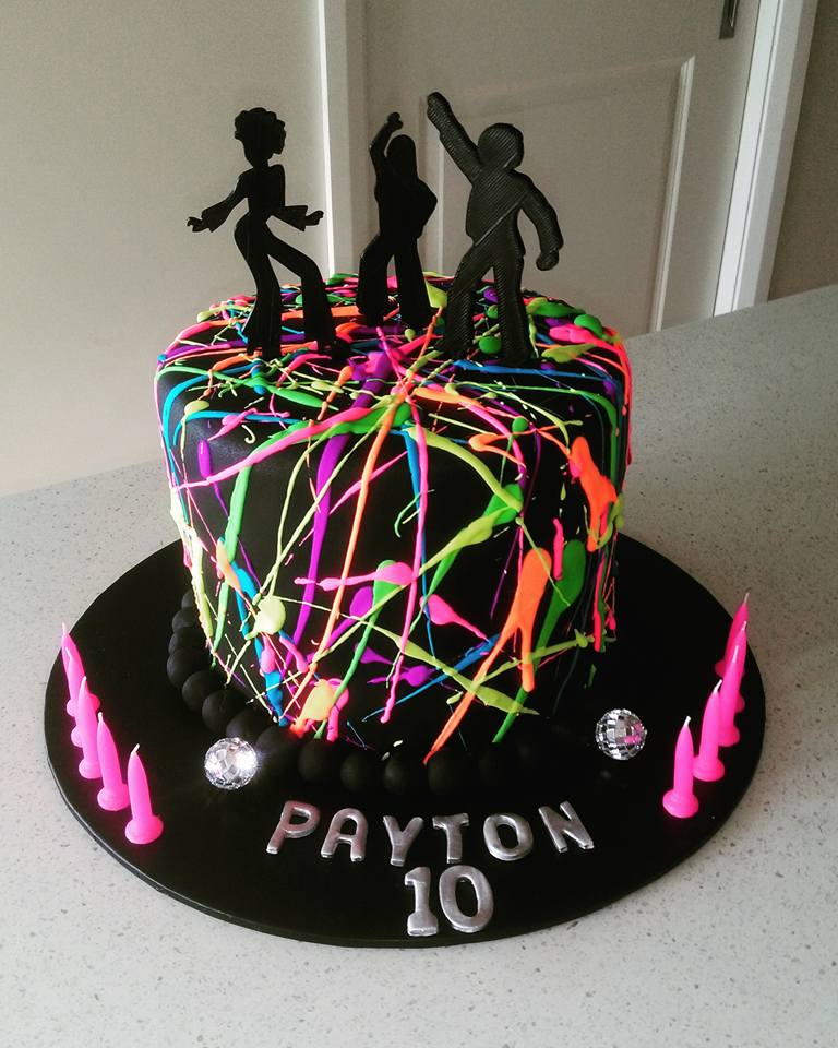 Disco Silhouette Cake Topper