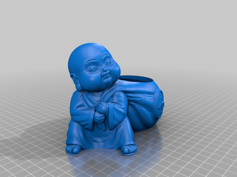 3D Printable Buddha Baby Planter