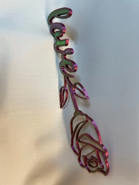 valentine Love Rose Cursive