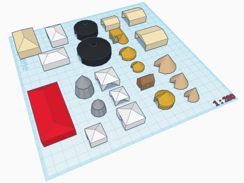LARP camp planning tents 1:200