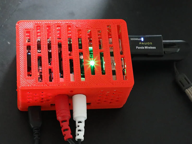 Raspberry Pi case with PIFI Digi DAC+HIFI card attached