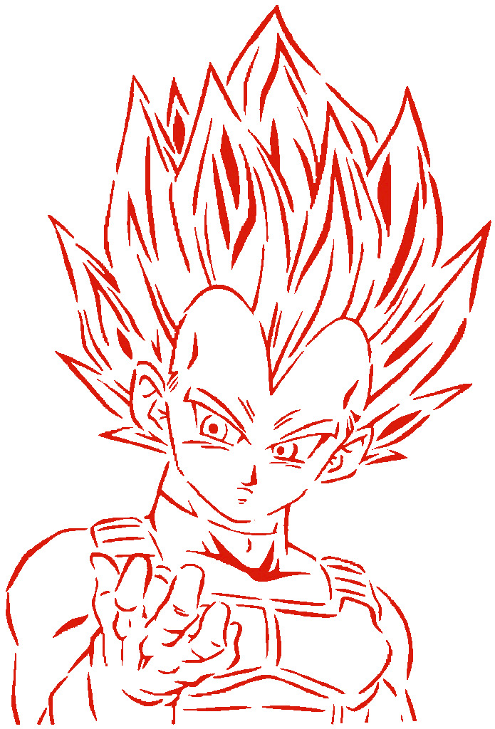 Vegeta stencil 7