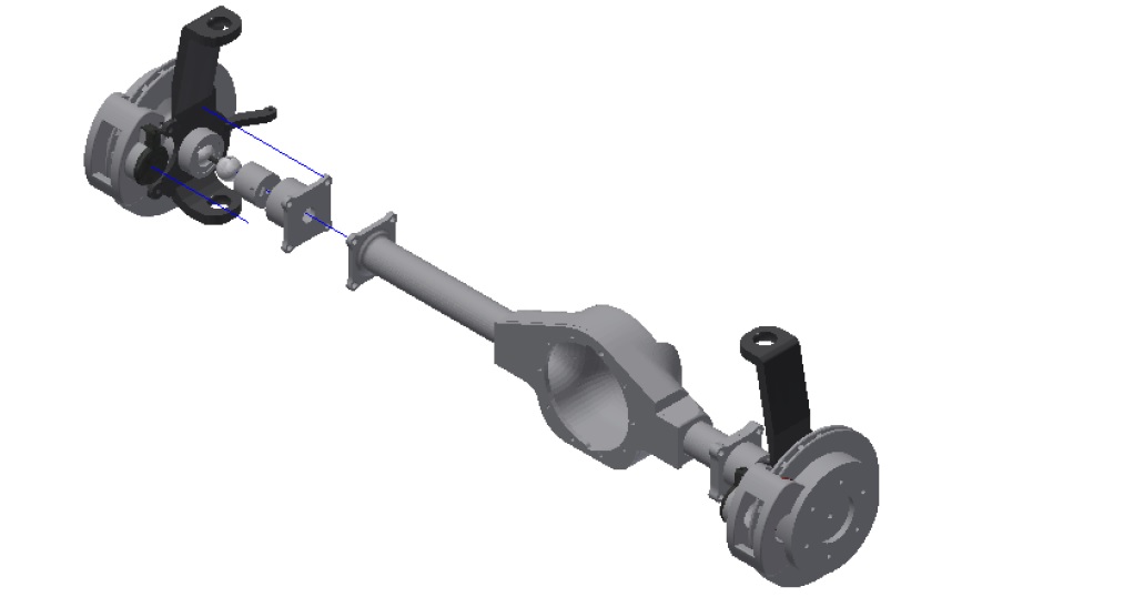 Front Axle 22RE engine