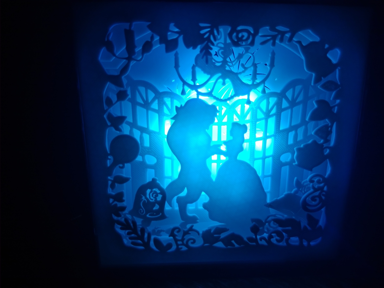 Beauty & The Beast Lightbox 2/3 with Circle Light