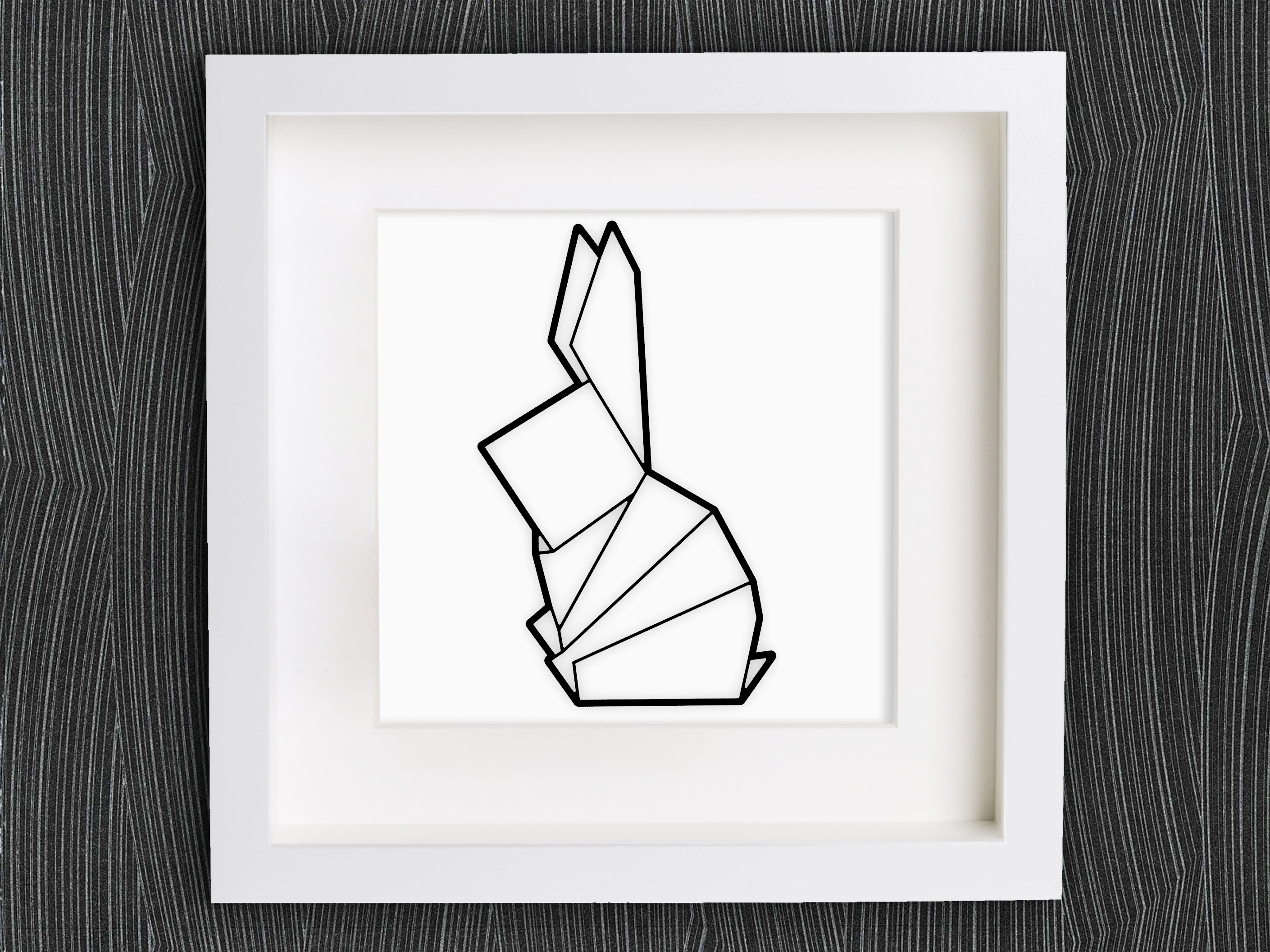 Customizable Origami Sitting Bunny
