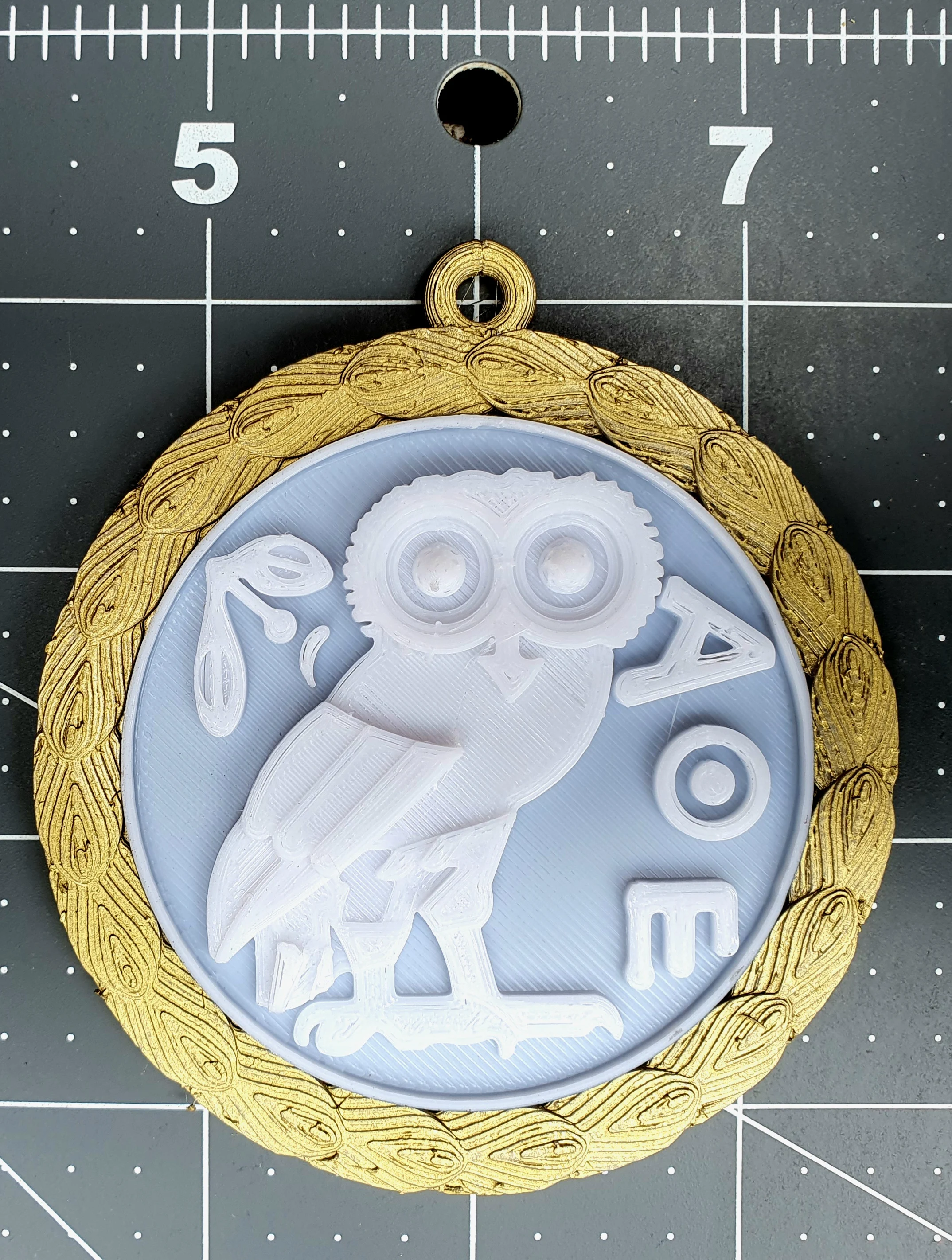 Athena's Owl Medallion (Athena's Little Owl Medallion)