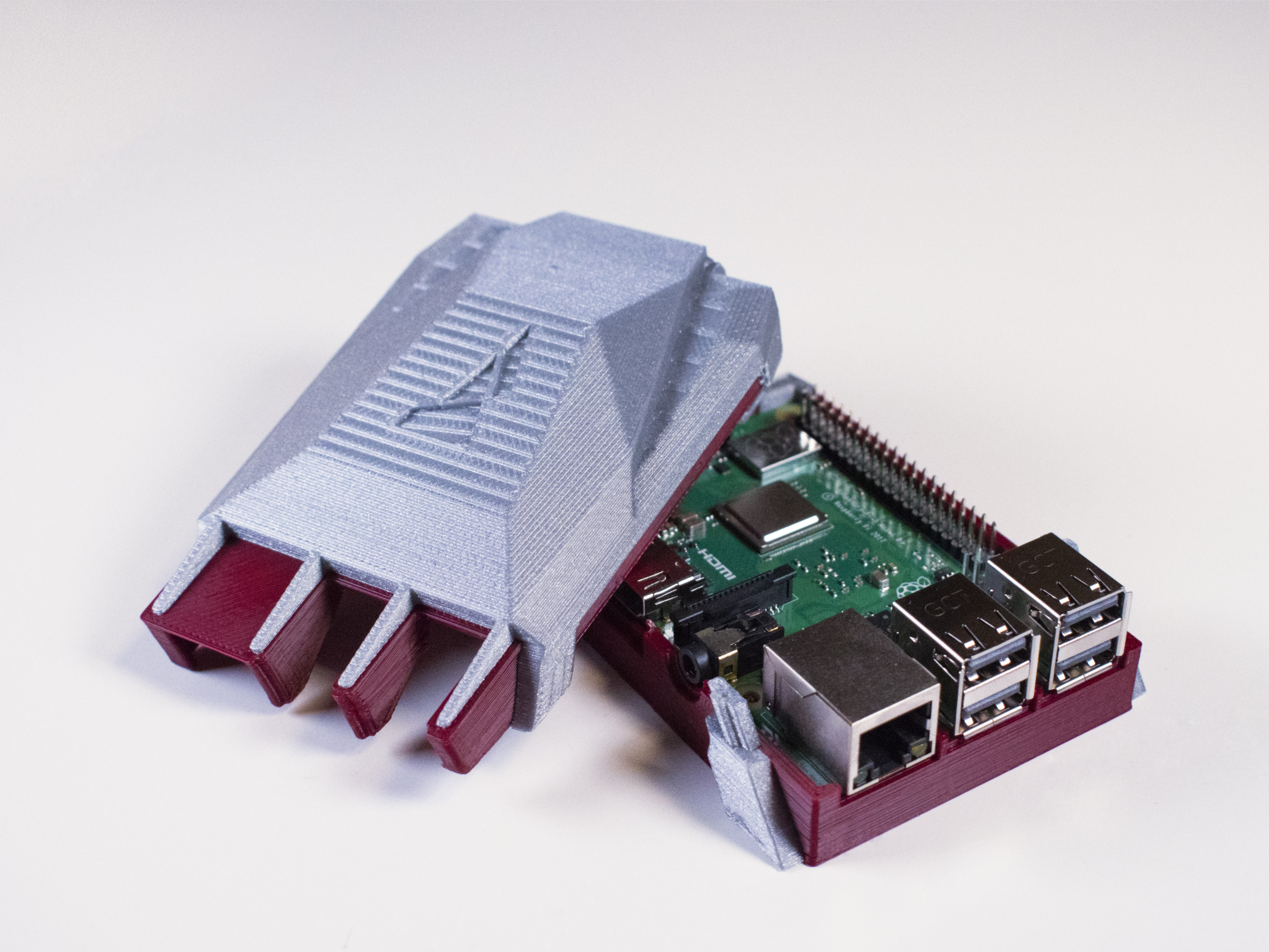 Multi-Color Raspberry Pi 3 B+ Case (Mosaic Logo)