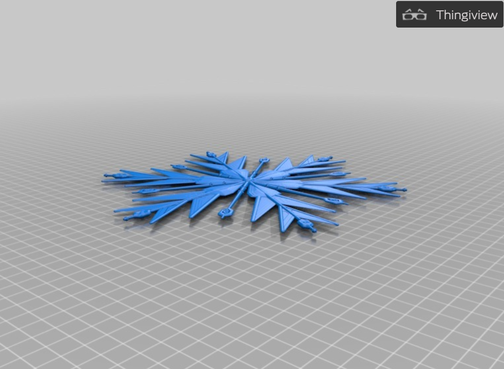 blocksCAD snowflake (inspired on Frozen snowflake)