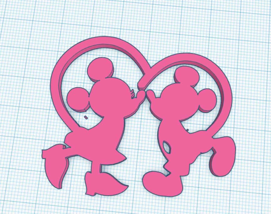 St Valentin Day's Mickey & Minnie kiss