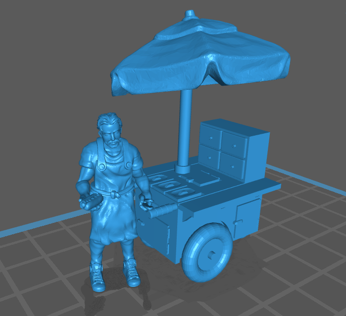 32mm Hot Dog Vendor & Cart + Psycho Killer version