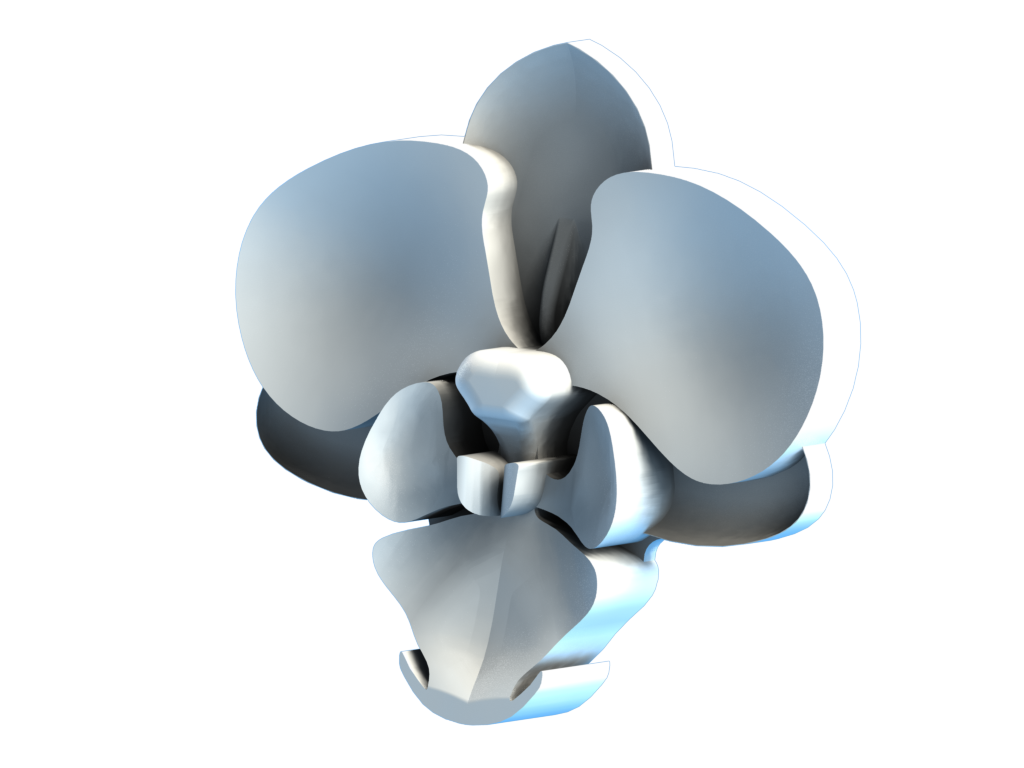 Orchid shaped brooch - broche orchidée