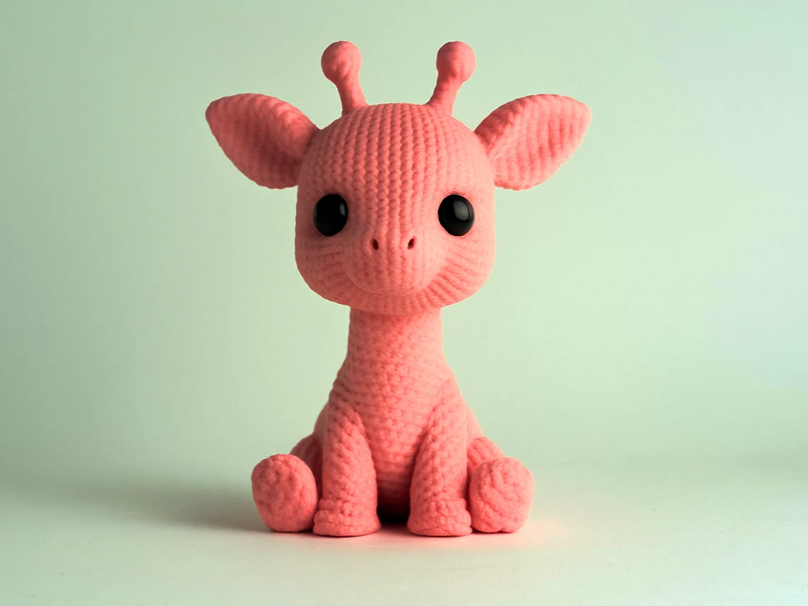 Knitted Giraffe - Cute Animals - No AMS