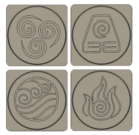 Avatar Element Coasters