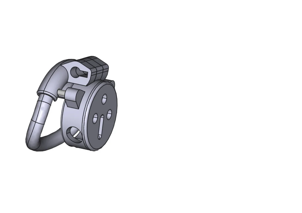 Male Chastity Device-Flat, with Reverse Pegging