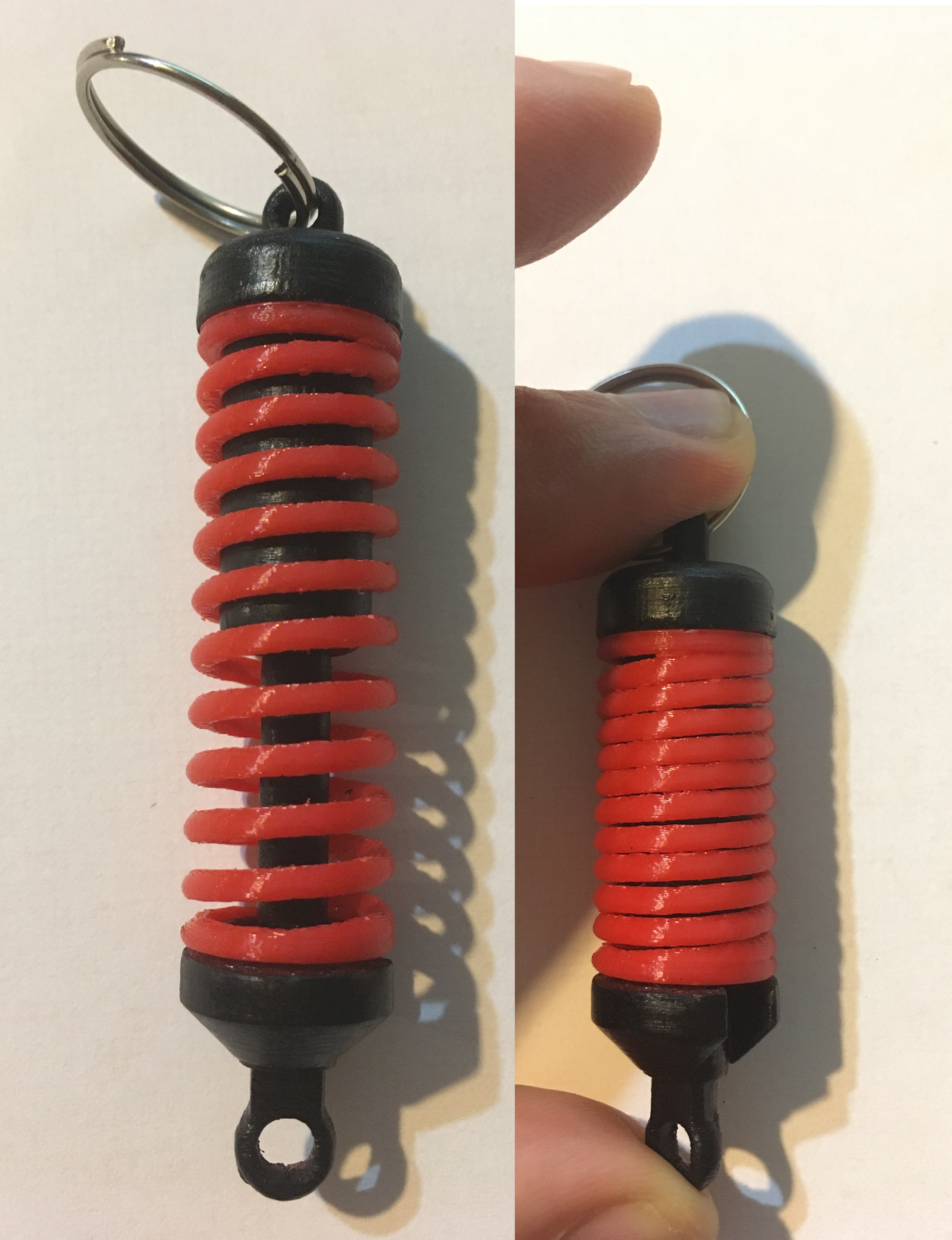 Shock absorber working keychain