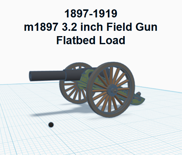 m1897 3.2 inch Field Gun (HO SCALE)