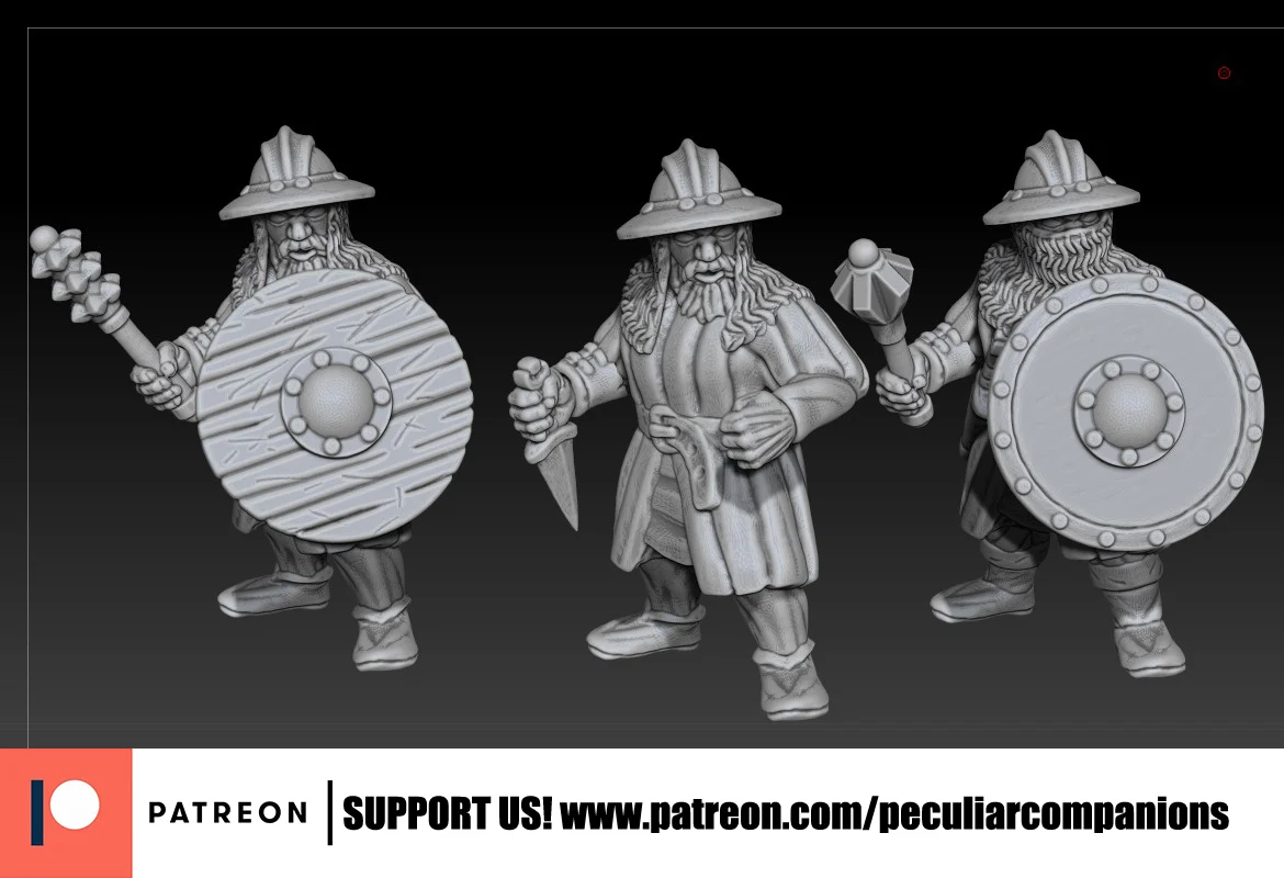 Dwarf Militia 01 - 28mm