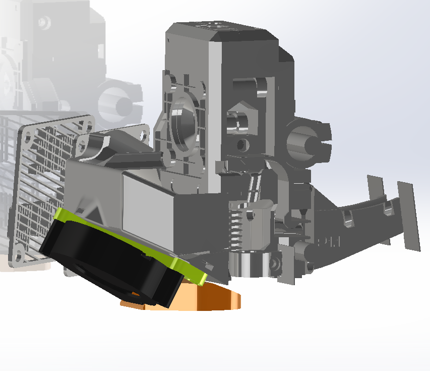 RHD CS Nozzle Fan (Part Cooling) for Prusa Mk3s PitStop Extruder
