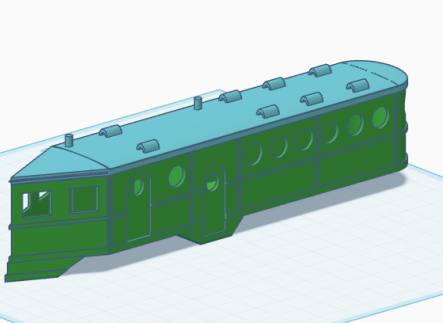Mc Keen inspired Railcar  with Trailer H0n3 scale
