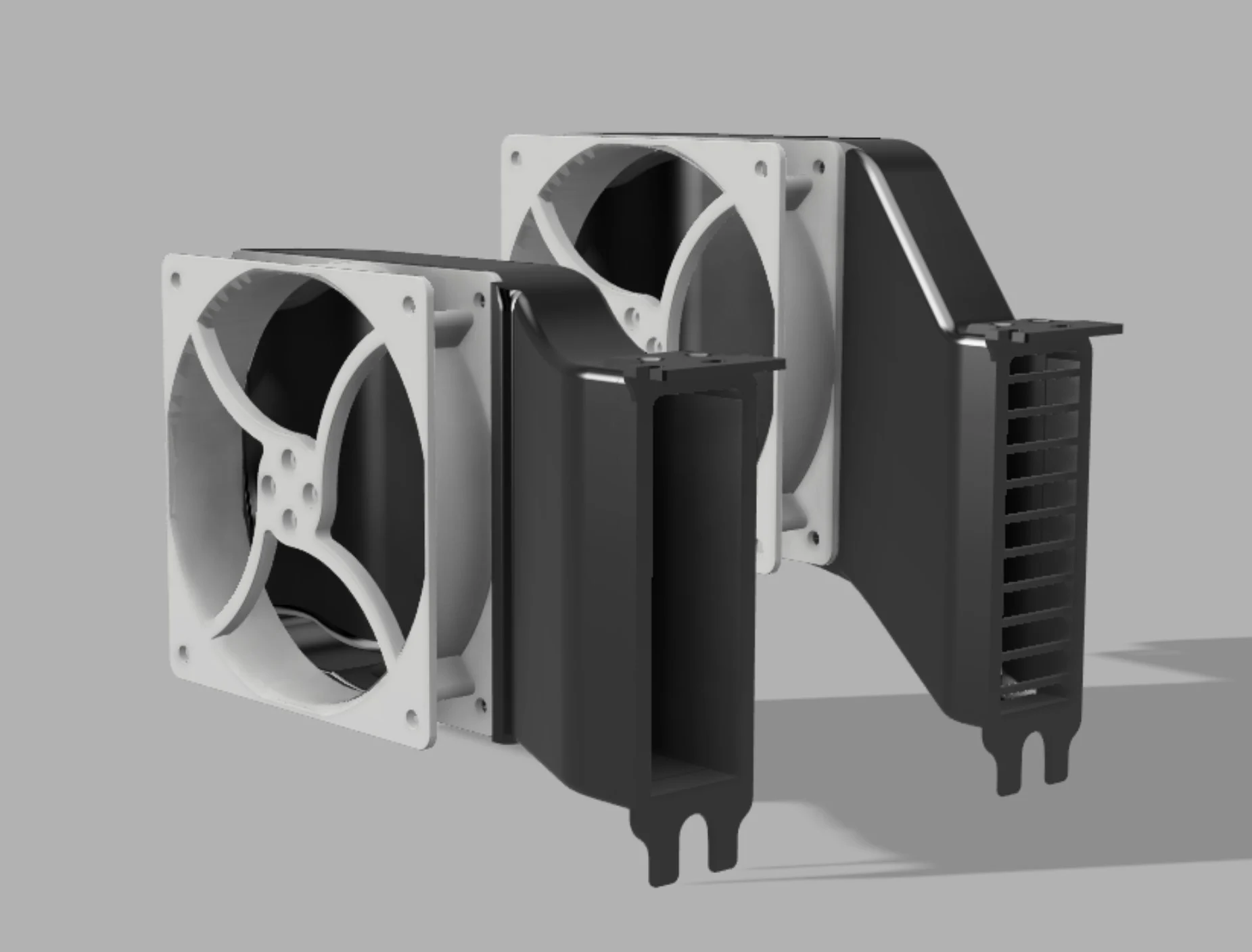 120mm ( and 80mm)  Fan Duct for Vertical PCI slot
