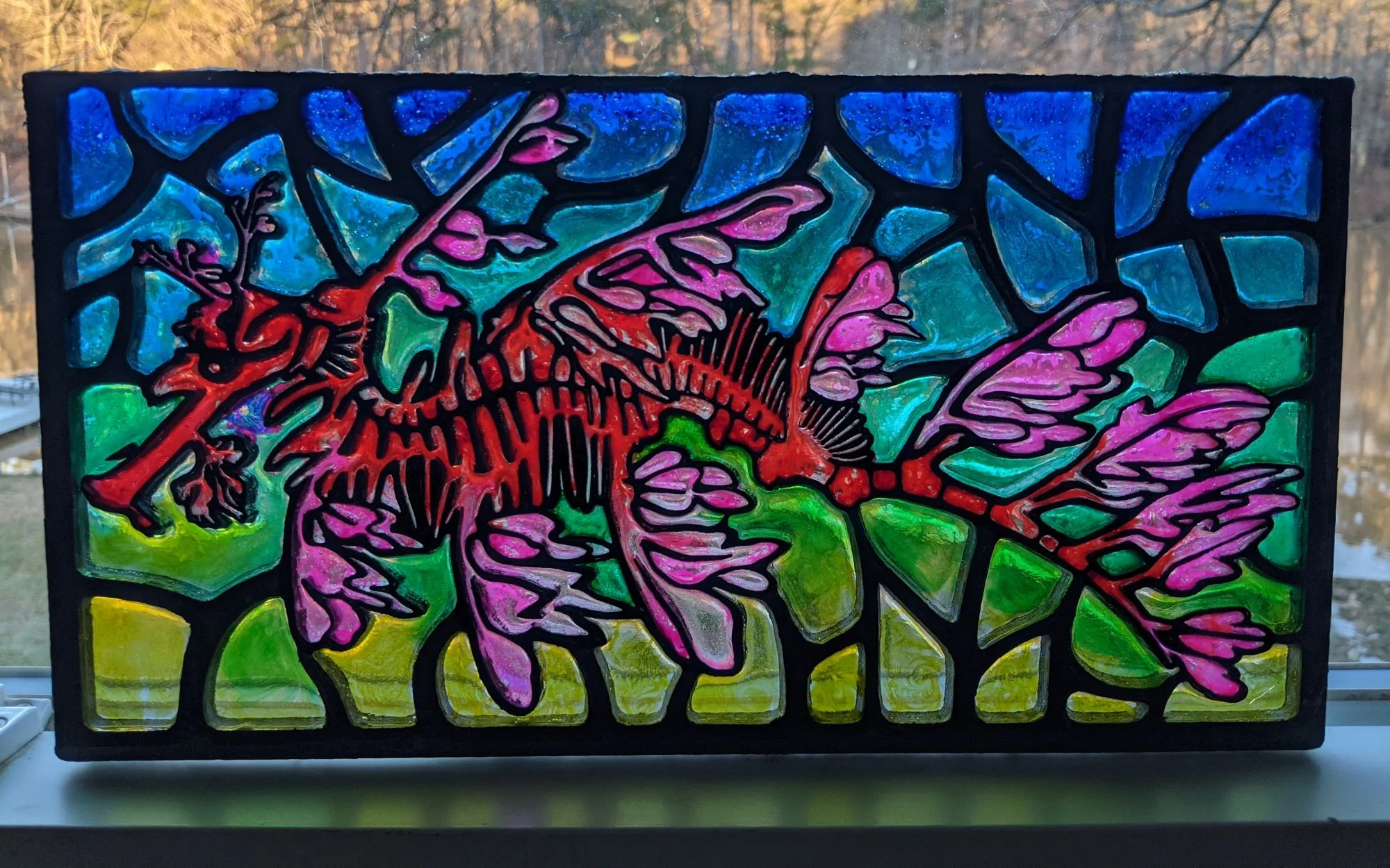 leafy sea dragon (resin stainglass)