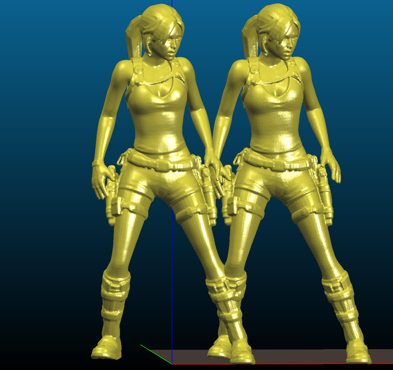 Lara Croft - Remix - smoothed and hollowed for 6 inch and 3.75 inch scales