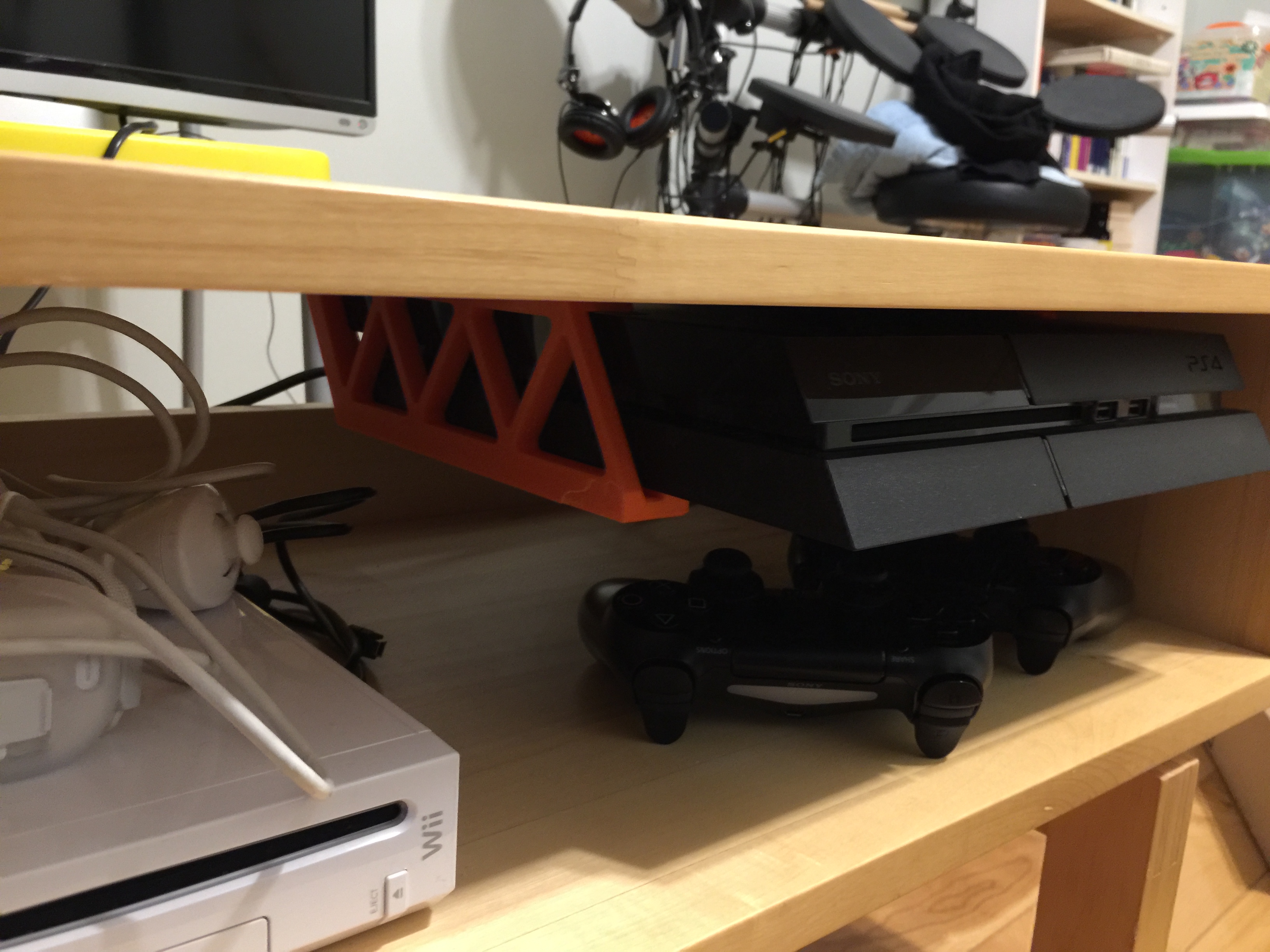 PS4 UnderShelf Holder v1.0