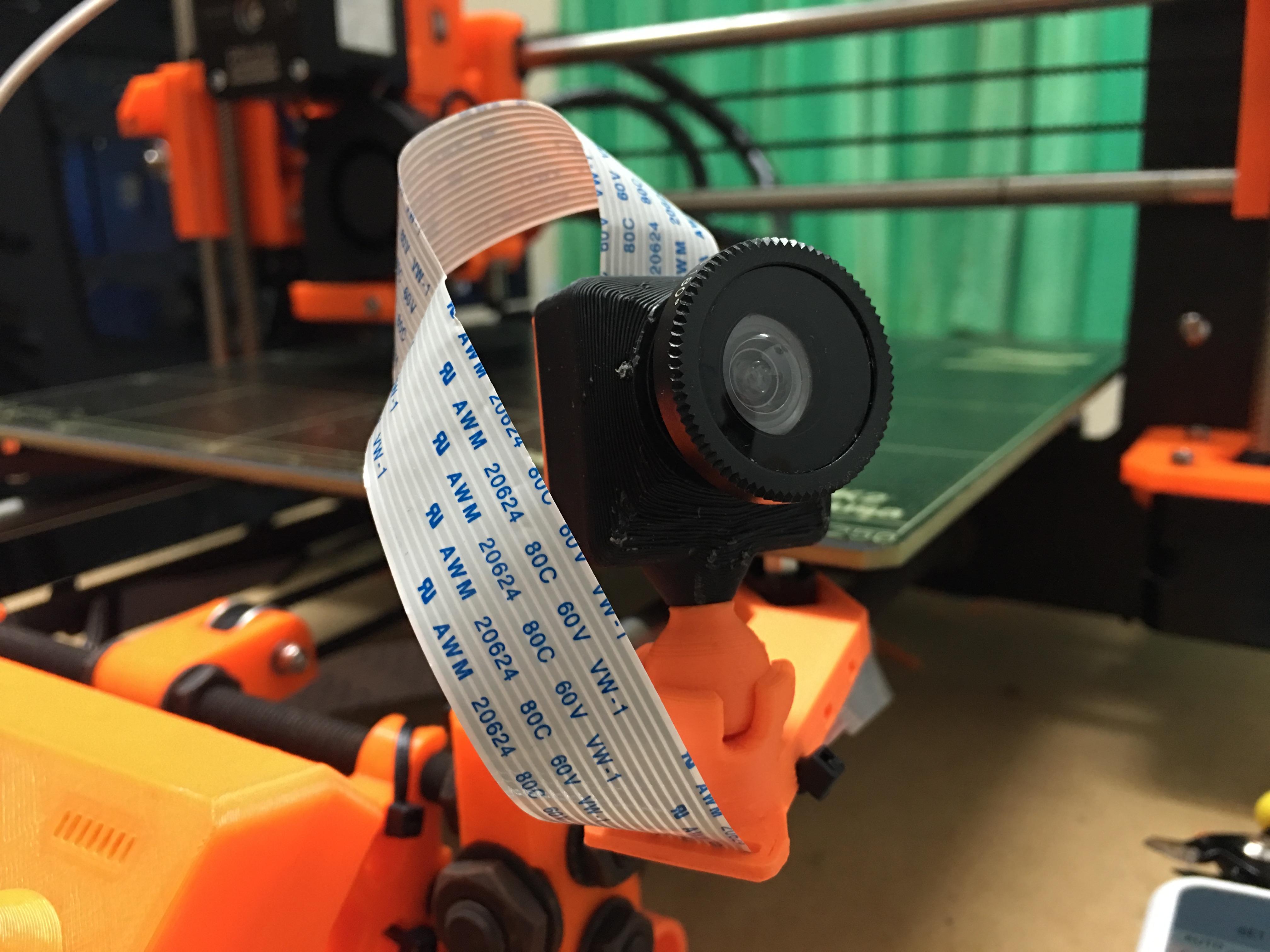 Prusa MK2 Raspi Cam Case and Bed Mount