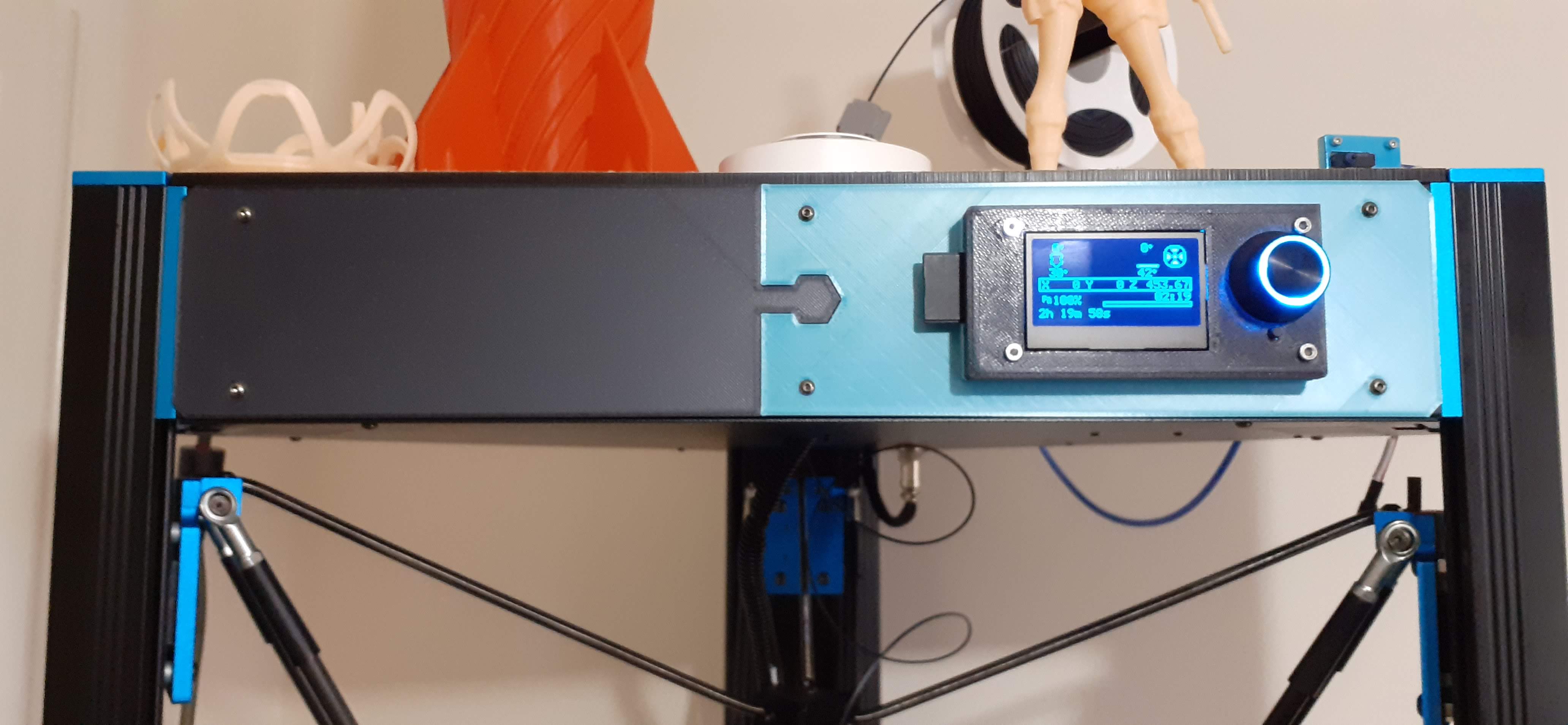 Anycubic Predator FYSETC Mini12864 front panel mount with storage drawer