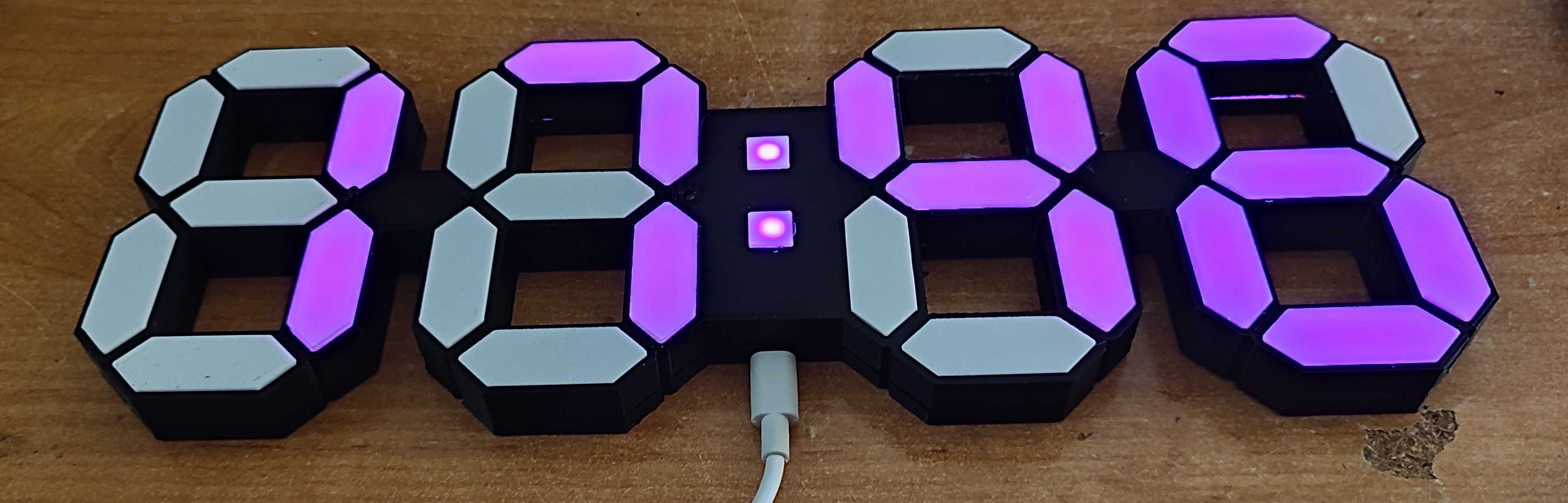 7-Segment Clock using WS2812