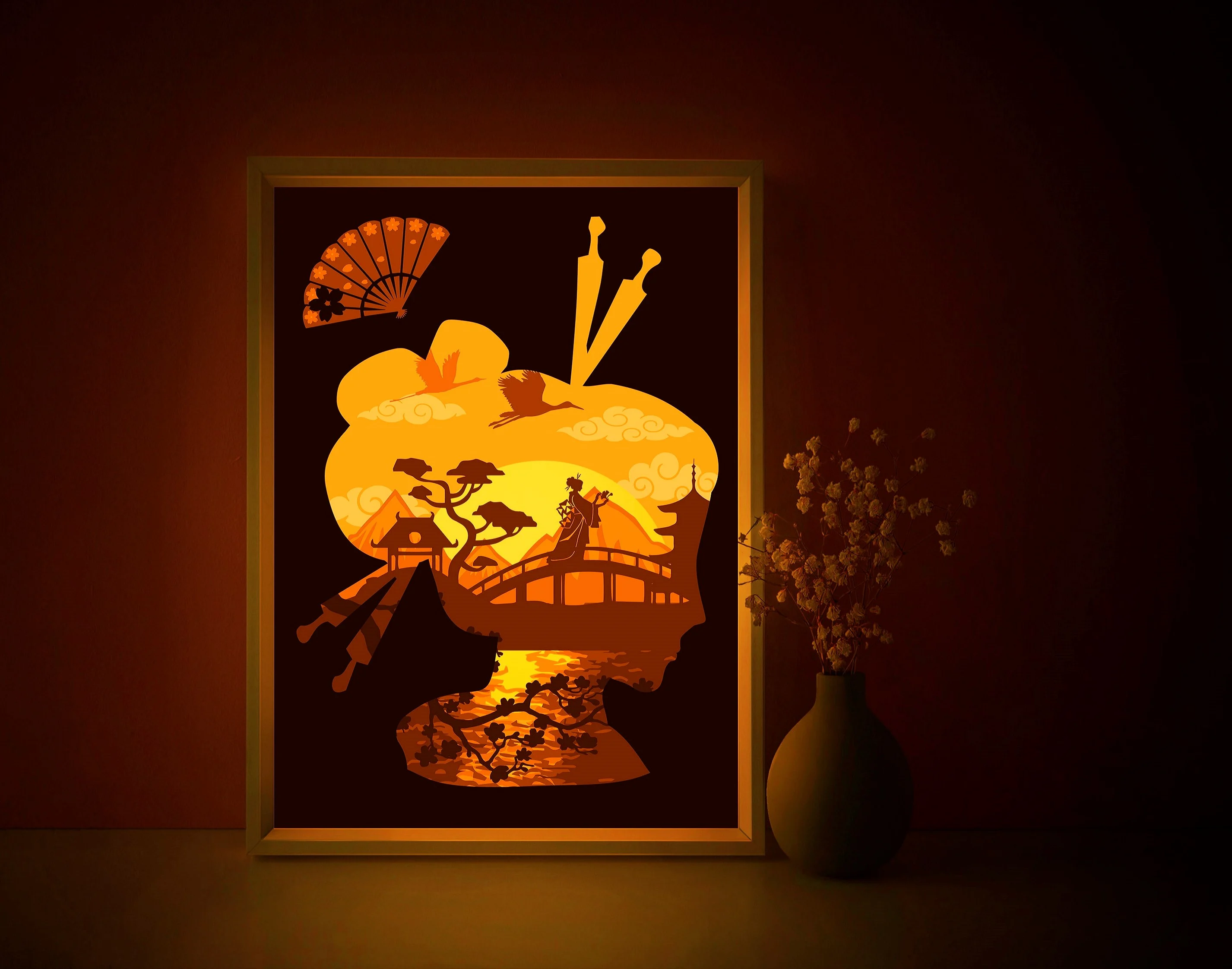 japanese Sakura Landscape light box