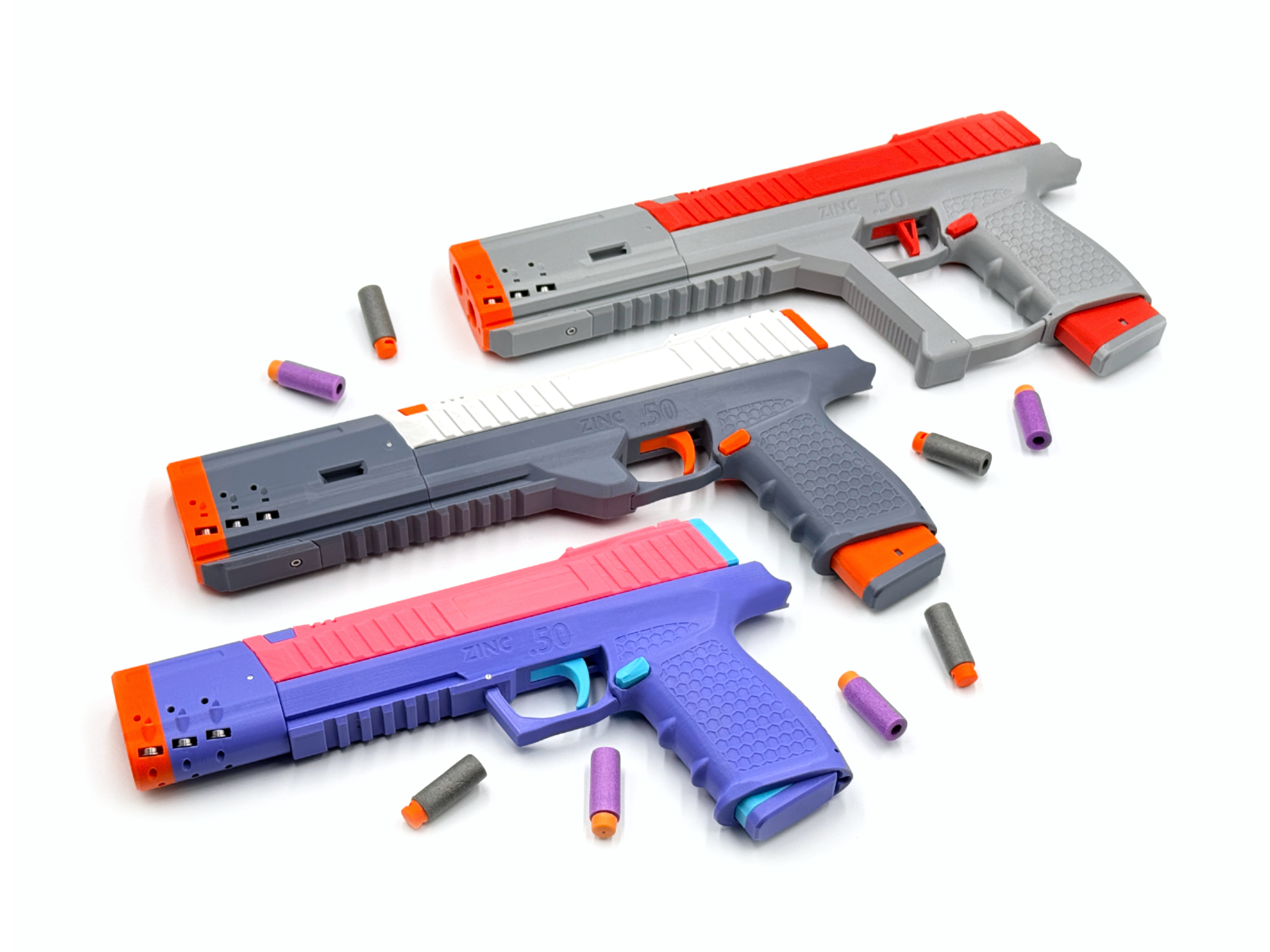 Zinc .50 - High Powered Nerf Toy Foam Dart Pistol - Up to 250 FPS