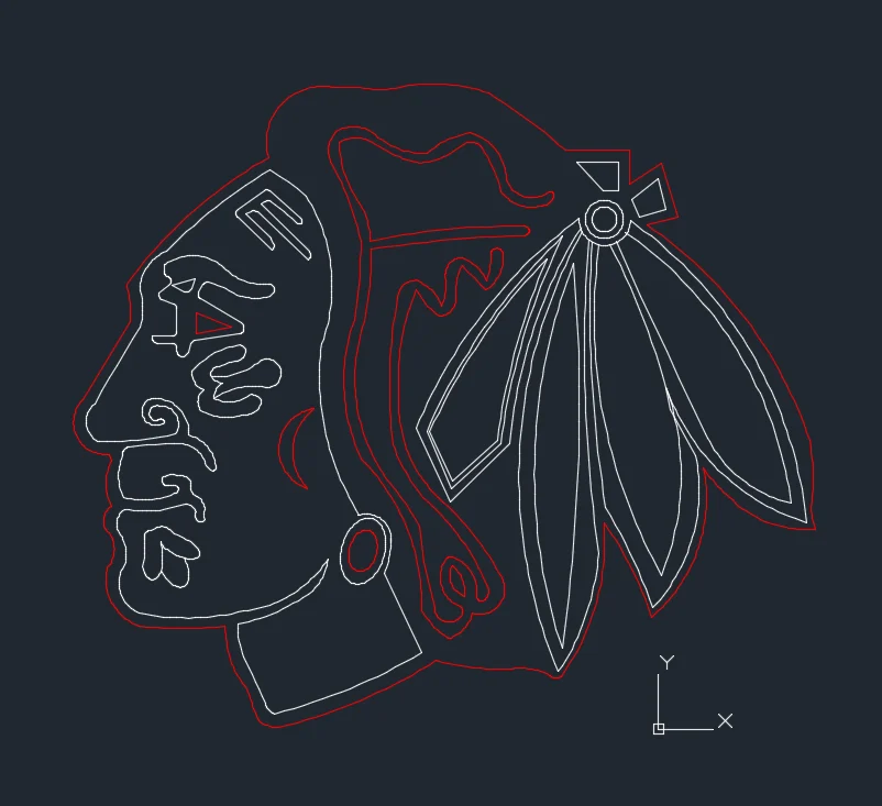 Blackhawk's Logo Laser Cut