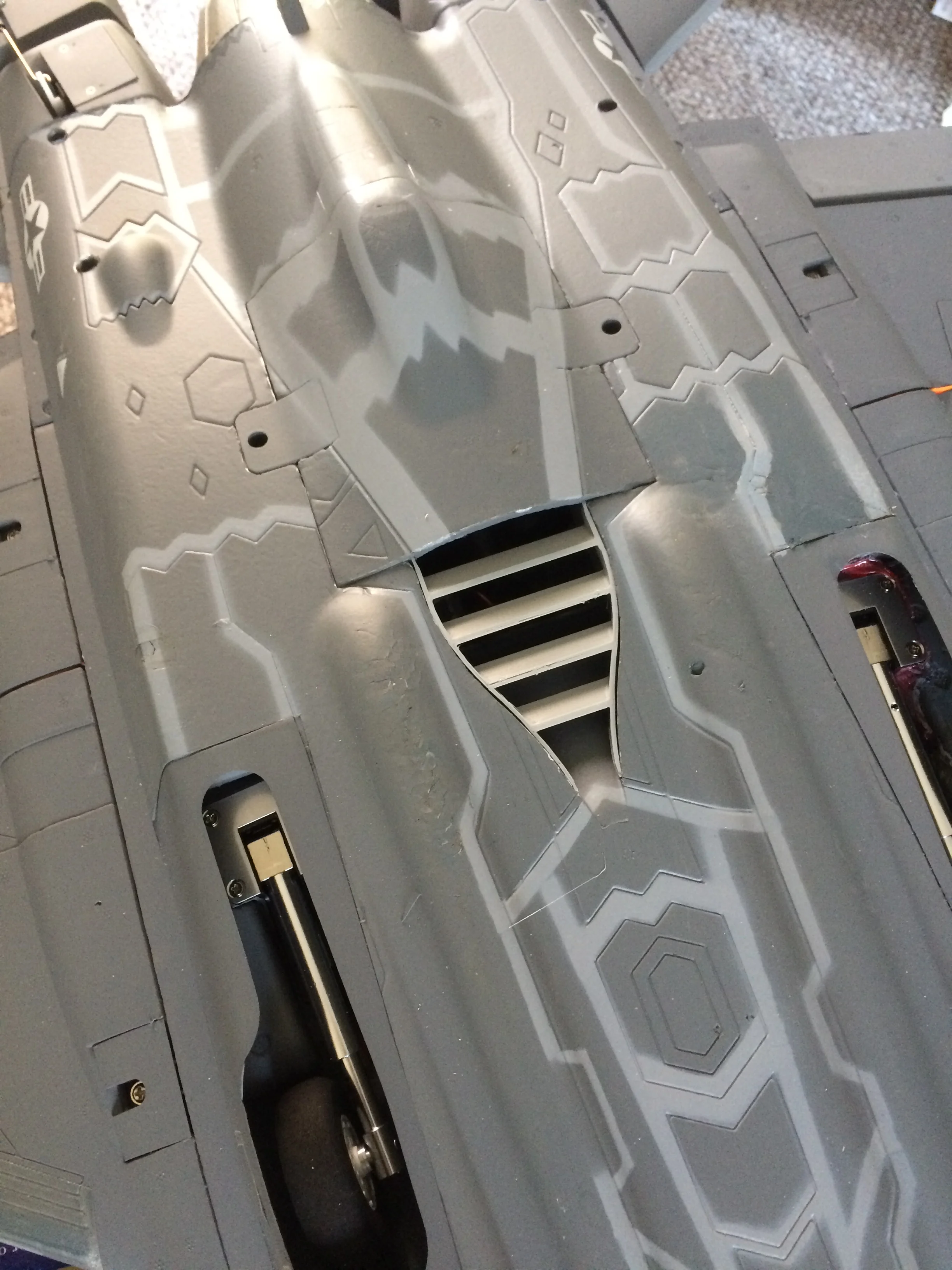 Grill for cheater intake on Freewing F-35 V3