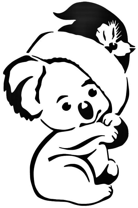 Christmas Koala stencil
